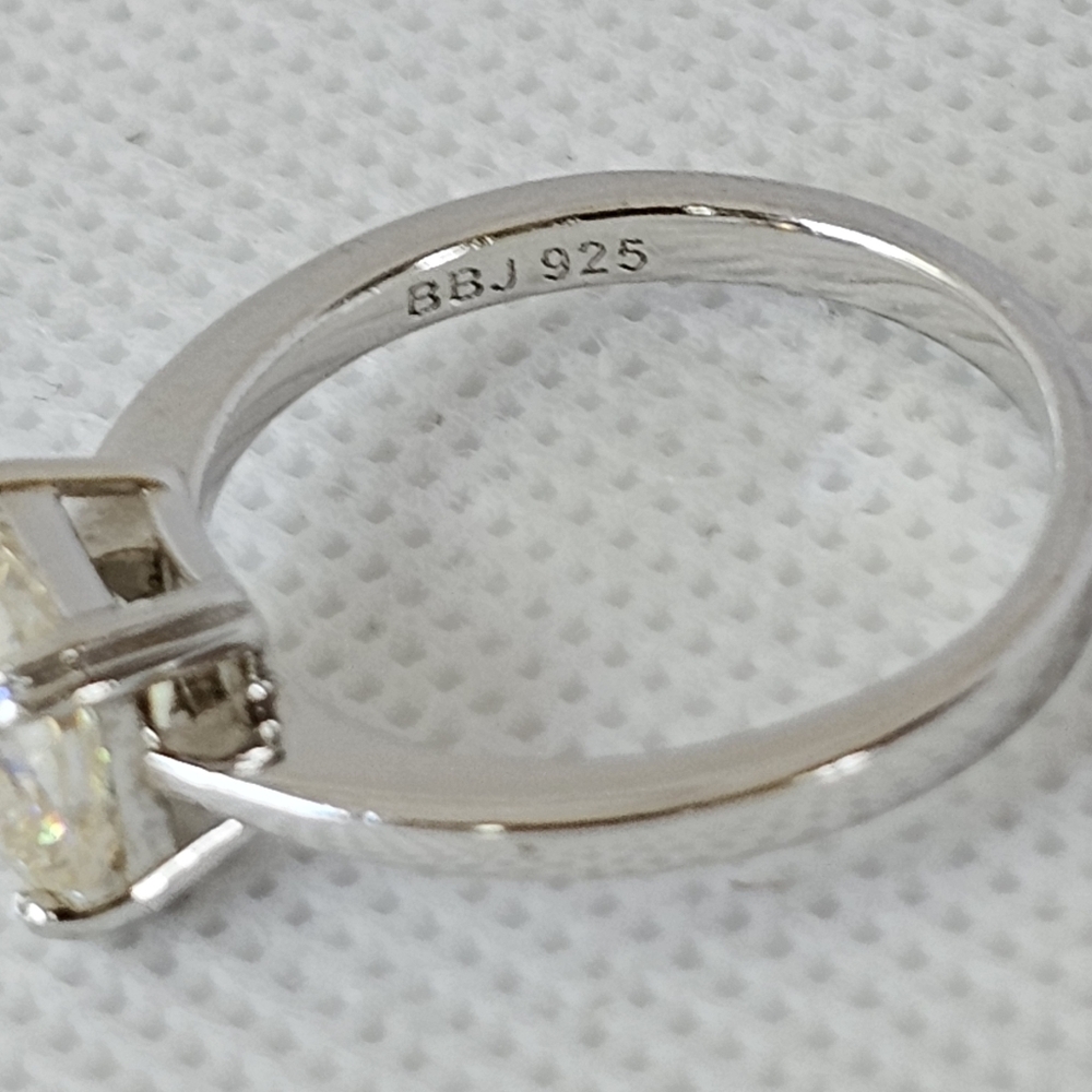 Genuine Strontium Titanate Sterling Silver Ring Size 8.5! - Picture 8 of 10